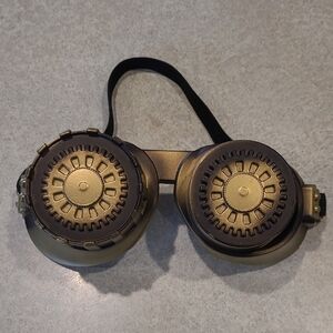 Steampunk Goggles with Gold Accents